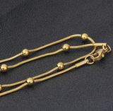 Round Snake Chain Beads Necklace – Jewelry Gift Ideas — 4
