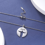 Personalized Silhouette Hollow Text JESUS Pendant – Jewelry Gift Ideas — 3