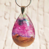 Jade resin wood pendant necklace – Jewelry Gift Ideas — 1