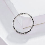 Vintage floral pattern s925 sterling silver ring – Everyday Gifts — 3
