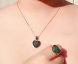 Luxury Big Heart Shape Pendant Necklace Ring – Jewelry Gift Ideas — 2