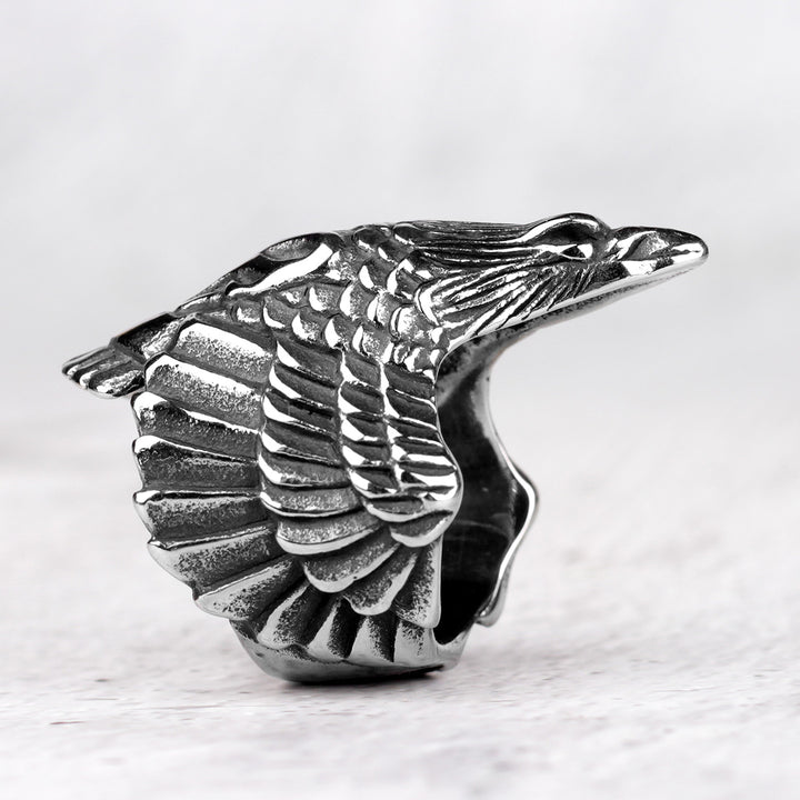 Viking Crow Stainless Steel Titanium Steel Men's Ring – Gifts for Him — 1