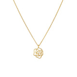French Retro Hollow Rose Sterling Silver Necklace – Jewelry Gift Ideas — 12