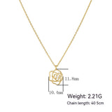 French Retro Hollow Rose Sterling Silver Necklace – Jewelry Gift Ideas — 2