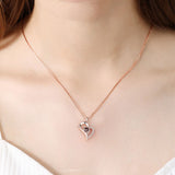 925 Silver Projection Color Photo Heart Necklace – Jewelry Gift Ideas — 4