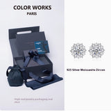 Stud Earrings Women's Sterling Silver Plated 18k – Gifts for Her — 2