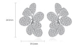 Women's Micro Inlaid Zircon Flower Earrings – Gifts for Her — 2