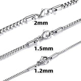 Personalized Fashion Stainless Steel Box Necklace – Jewelry Gift Ideas — 14