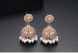 Bell Zircon Earrings Golden Earrings – Everyday Gifts — 8