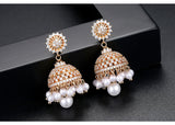 Bell Zircon Earrings Golden Earrings – Everyday Gifts — 3