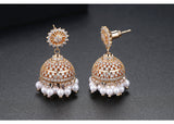 Bell Zircon Earrings Golden Earrings – Everyday Gifts — 9