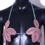 Flower-shaped Rhinestone Chest Necklace Fashion Bikini – Stylish Gifts — 14