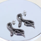 Serpentine Stud Earrings For Men And Women Titanium – Gifts for Her — 2
