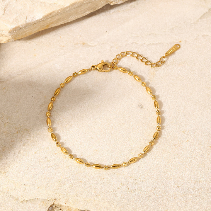 Fashion Simple Ladies Oval Bead Bracelet – Stylish Gifts — 1