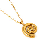 Stainless Steel 18K Gold Thread Circle Pendant – Jewelry Gift Ideas — 4