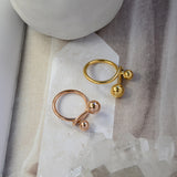 Creative Line Art Double Round Ball Ring Female – Gifts for Her — 8