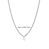 Titanium Steel 26 Letter Necklace Hip Hop Style – Jewelry Gift Ideas — 8