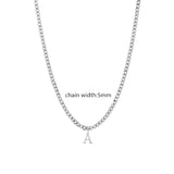Titanium Steel 26 Letter Necklace Hip Hop Style – Jewelry Gift Ideas — 10