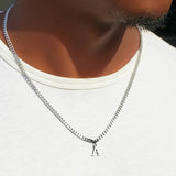 Titanium Steel 26 Letter Necklace Hip Hop Style – Jewelry Gift Ideas — 5