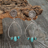 Big Circle Drop-shaped Turquoise Earrings – Special Occasion Gifts — 8