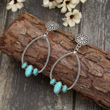 Big Circle Drop-shaped Turquoise Earrings – Special Occasion Gifts — 5