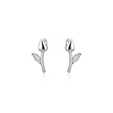 Women's Tulip 925 Sterling Silver Stud Earrings – Gifts for Her — 6