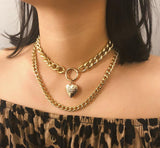 Metal Heart Choker Necklace For Women – Jewelry Gift Ideas — 1