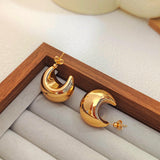 Crescent Semicircle Hollow Earrings – Unique Gift Ideas — 12