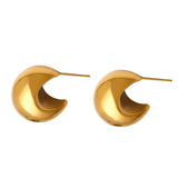 Crescent Semicircle Hollow Earrings – Unique Gift Ideas — 6