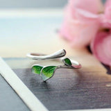 Lady Temperament Artistic Enamel Branch Epoxy Ring – Useful Gifts — 3