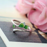 Lady Temperament Artistic Enamel Branch Epoxy Ring – Useful Gifts — 13