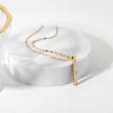 Stainless Steel 14K Gold Natural Necklace – Jewelry Gift Ideas — 6
