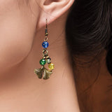 Handmade Earrings Ginkgo Leaf Eardrops Ethnic – Gift Ideas — 7