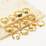 Retro Titanium Steel Moonstone Ring Hip Hop Irregular – Useful Gifts — 16