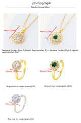Spinning Ring Necklace Two-piece Work Zircon – Jewelry Gift Ideas — 3