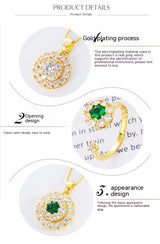 Spinning Ring Necklace Two-piece Work Zircon – Jewelry Gift Ideas — 18