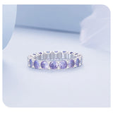 Geometric Sterling Silver S925 Refined Zircon Ring – Meaningful Gifts — 17