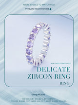Geometric Sterling Silver S925 Refined Zircon Ring – Meaningful Gifts — 7