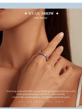 Geometric Sterling Silver S925 Refined Zircon Ring – Meaningful Gifts — 16