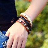 Men's Punk Woven Leather Bracelet – Jewelry Gift Ideas — 12