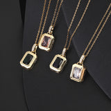 RETRO Geometric Color Zircon Necklace – Jewelry Gift Ideas — 3