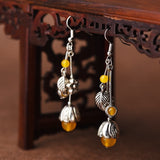 Gu Shu Qian Teng Ethnic Style Yellow Agate Earrings – Stylish Gifts — 6