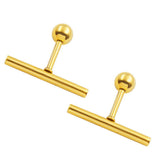 Female Minimalist Long Straight T-pole Stick Earrings – Gifts for Her — 13