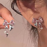 Women's Diamond Bow Zircon Stud Earrings – Gifts for Her — 6
