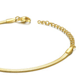 18K Gold Titanium Plated Steel Simple Bracelet – Jewelry Gift Ideas — 8