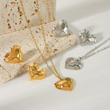 Fashion Section Love Heart Stud Earrings – Stylish Gifts — 9