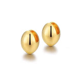 Copper Plating 18K Real Gold Egg Shell Earrings – Practical Gifts — 3