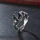 Personality Retro Skull Gem Men's Titanium Steel Ring – Gifts for Him — 3