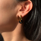 Double-Layer Gold-plated Colored Stone Earrings – Gifts for Her — 14