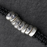 Silver Parachute Cord Woven Bracelet Skull Armour – Jewelry Gift Ideas — 10